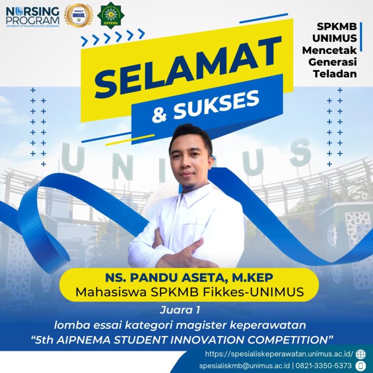 UNIMUS Semarang Borong Penghargaan Nasional AIPNEMA tahun 2025, Mahasiswa Spesialis KMB Raih Juara 1 dan 3